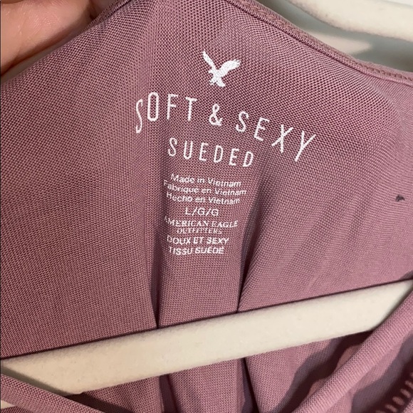 Dusty pink American Eagle super soft tank - Picture 3 of 4